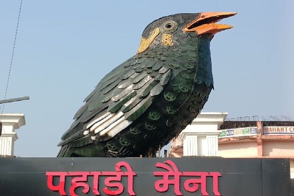 रायपुर की बढ़ा रही शोभा राजकीय पक्षी पहाड़ी मैना, कबाड़ से तैयार किया गया है, 8 फीट ऊंची सुंदर आकृति 
