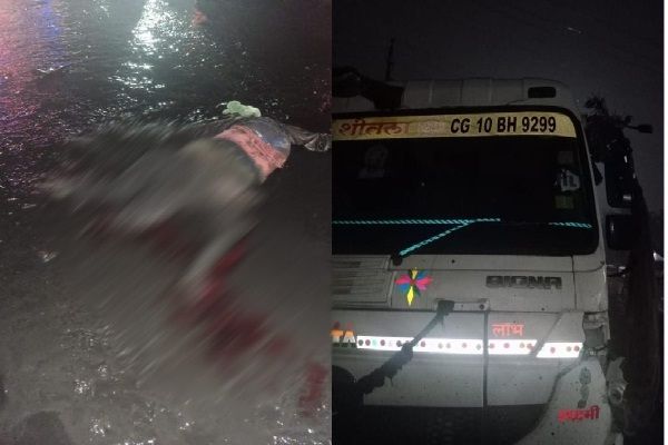 ट्रेलर की चपेट में आने से साइकिल सवार पर दर्दनाक मौत ....