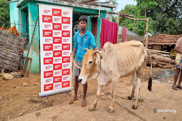 एएम/एनएस इंडिया द्वारा चित्रकोंडा सेक्टर के गांवो में शुरू हुआ पशु टीकाकरण।
