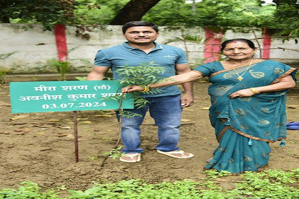 कलेक्टर ने एक पेड़ मां के नाम अभियान की अपने घर से की शुरुआत