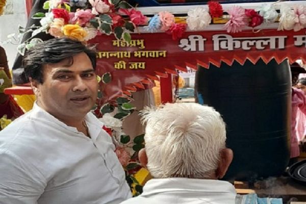 भगवान जगन्नाथ की रथ यात्रा में नगर निगम महापौर धीरज बाकलीवाल शामिल 