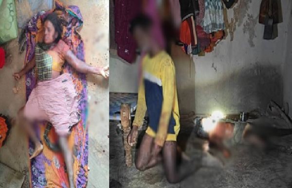 पति ने तीर से गला रेतकर की पत्नी की हत्या