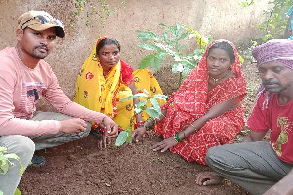 22 पेड जिंदगी के नाम कार्यक्रम हरीयाली बहिनी के तहत ग्राम मारूटोला एवं मंडलाटोला में किया गया