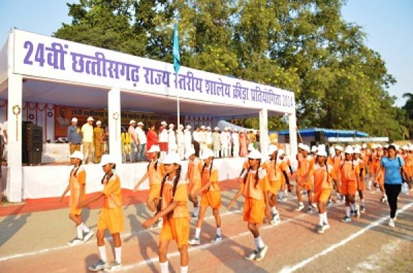 कैबिनेट मंत्री लखन लाल देवांगन ने 24वीं राज्य स्तरीय शालेय खेल प्रतियोगिता का किया शुभारंभ