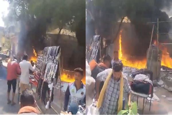 नगर निगम की पुरानी इमारत में लगी आग, मालवीय रोड में अफरातफरी