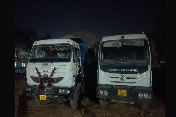 अवैध रेत परिवहन पर प्रशासन की सख्त कार्रवाई, तीन हाईवा जब्त