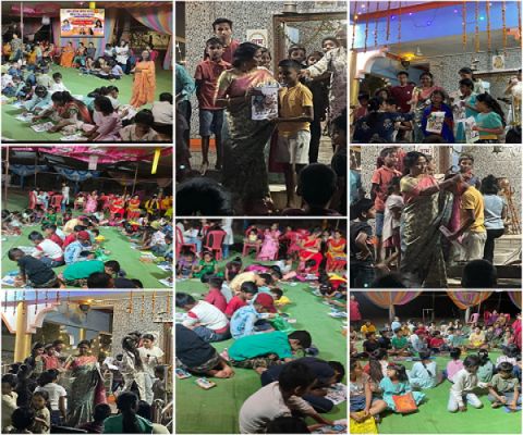 नगर पालिका मंदिर हसौद वार्ड 6 में चित्रकला प्रतियोगिता