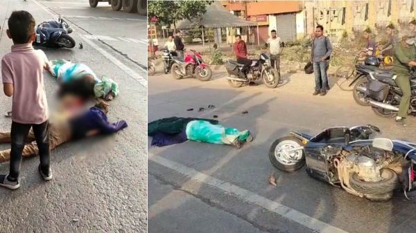 Road Accident: सिक्स लेन बना डेथ लेन  तेज रफ्तार ट्रक की चपेट में आए स्कूटी सवार, महिला की मौके पर हुई मौत, 2 मासूम घायल&hellip; 