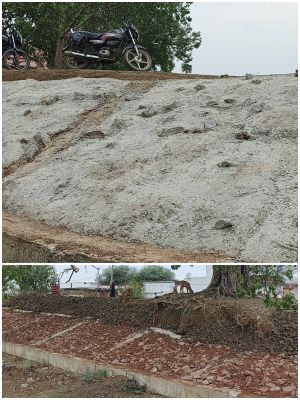 अमृत सरोवर बना सौंदर्यकरण के नाम पे भ्रष्टाचार का अड्डा