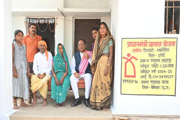 प्रदेश के हर जरूरतमंद परिवार को मिलेगा अपना पक्का मकान: मुख्यमंत्री श्री साय