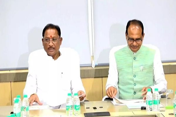 केंद्रीय मंत्री शिवराज सिंह चौहान और CM साय मंत्रालय में लें रहे मीटिंग