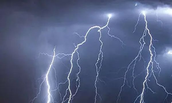 आकाशीय बिजली गिरने से 15 बकरियों की मौत, तीन किसानों को नुकसान