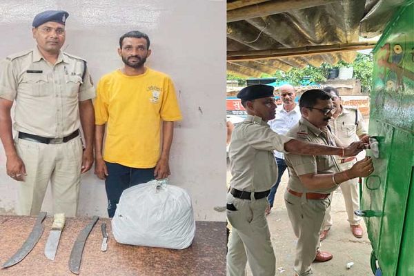 पान ठेले की आड़ में गांजा बेचने वाला गिरफ्तार, ठेला सील