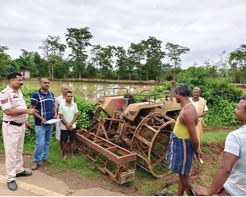 सरिया क्षेत्र में केजव्हीलयुक्त ट्रैक्टर पर हुई तीसरी बार कार्यवाही