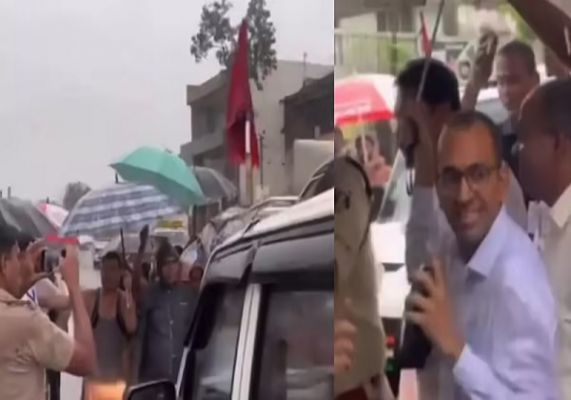 बारिश से परेशान लोगों ने रोका मंत्रियों का काफिला, कहा: 'चलकर हमारी हालत देखो'