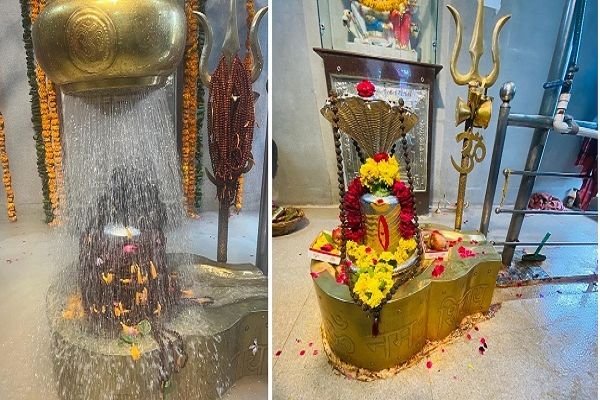 महादेव घाट में लगी भक्तों की कतार, हटकेश्वर देव में जलाभिषेक