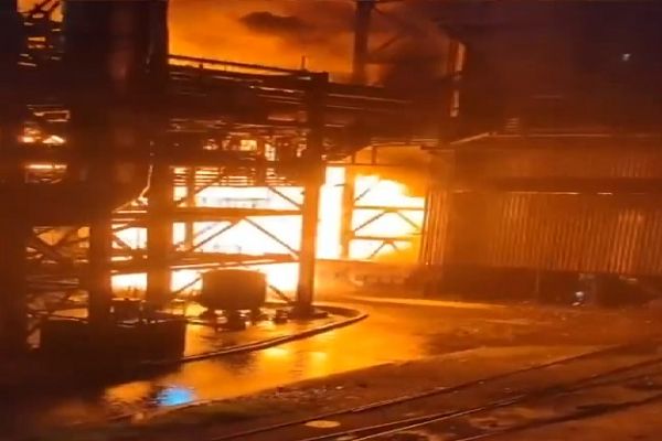 BSP के डस्ट कैचर यूनिट में जोरदार ब्लास्ट, दूर-दूर तक दिखीं आग की लपटें