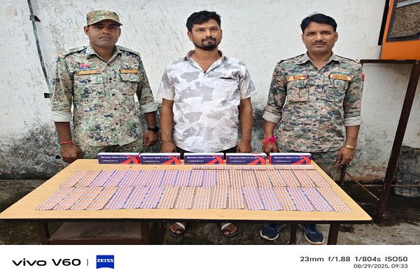 3000 नशीली टैबलेट के साथ नशे का सौदागर पर गिरफ्तार ।