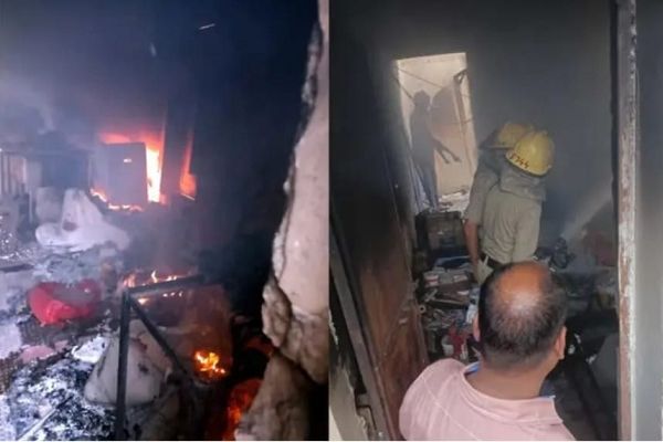 नेहरू नगर स्थित मकान में आग, दमकल कर्मियों ने बचाई बड़ी दुर्घटना