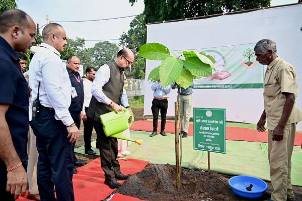 राज्यपाल ने पेंड्रा में कदम्ब के पौधे का रोपण किया