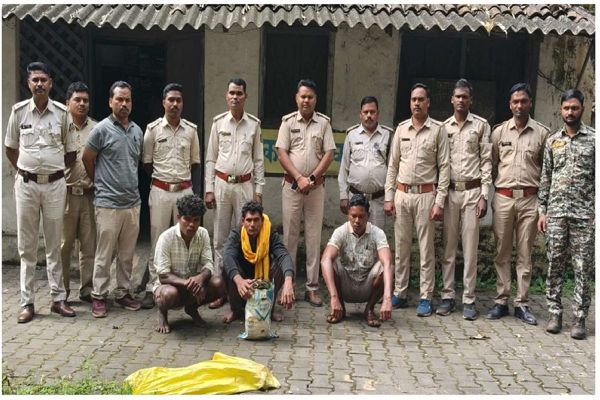  वन विभाग की तत्परता से पकड़े गए तीन आरोपी