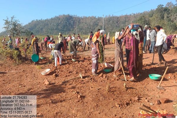 जिले के विभिन्न ग्राम पंचायतो में मनरेगा से ग्रामीणों को मिल रहा रोजगार