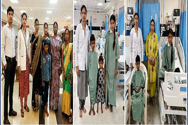 चिरायु टीम की पहल से तीन बच्चों को मिला नया जीवन